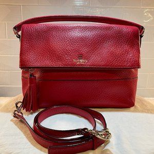 Red Pebble Leather Kate Spade